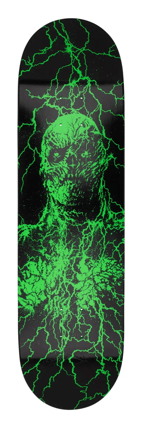 SANTA CRUZ DECK STRANGER THINGS VECNA BLACK GREEN 8.5