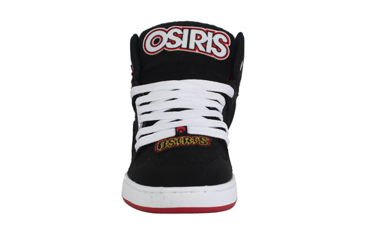 OSIRIS SHOES NYC 83 BLACK RED VELCRO TRAINERS