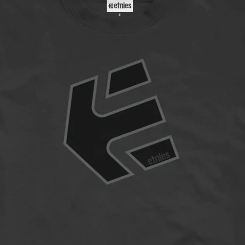 ETNIES CRANK TECH BLACK & CHARCOAL T- SHIRT
