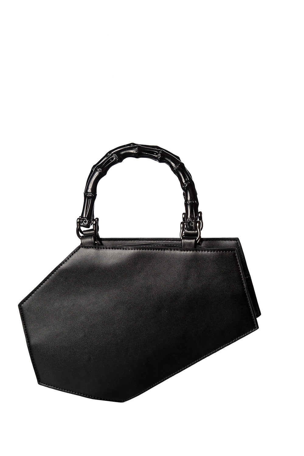 BANNED BLACK AMARANTH EMBOSS COFFIN BAG (BG34033)