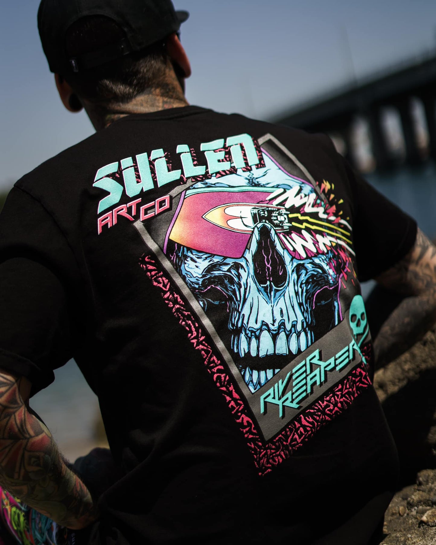 SULLEN CLOTHING RIVER BLASTER BLACK PREMIUM T-SHIRT