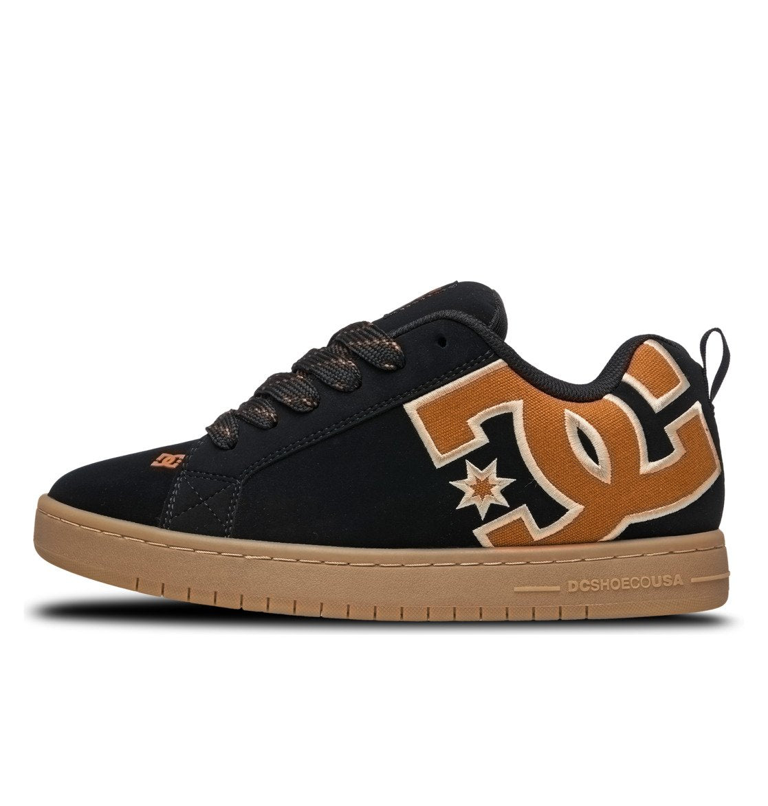 DC SHOES COURT GRAFFIK BLACK WHEAT TRAINERS