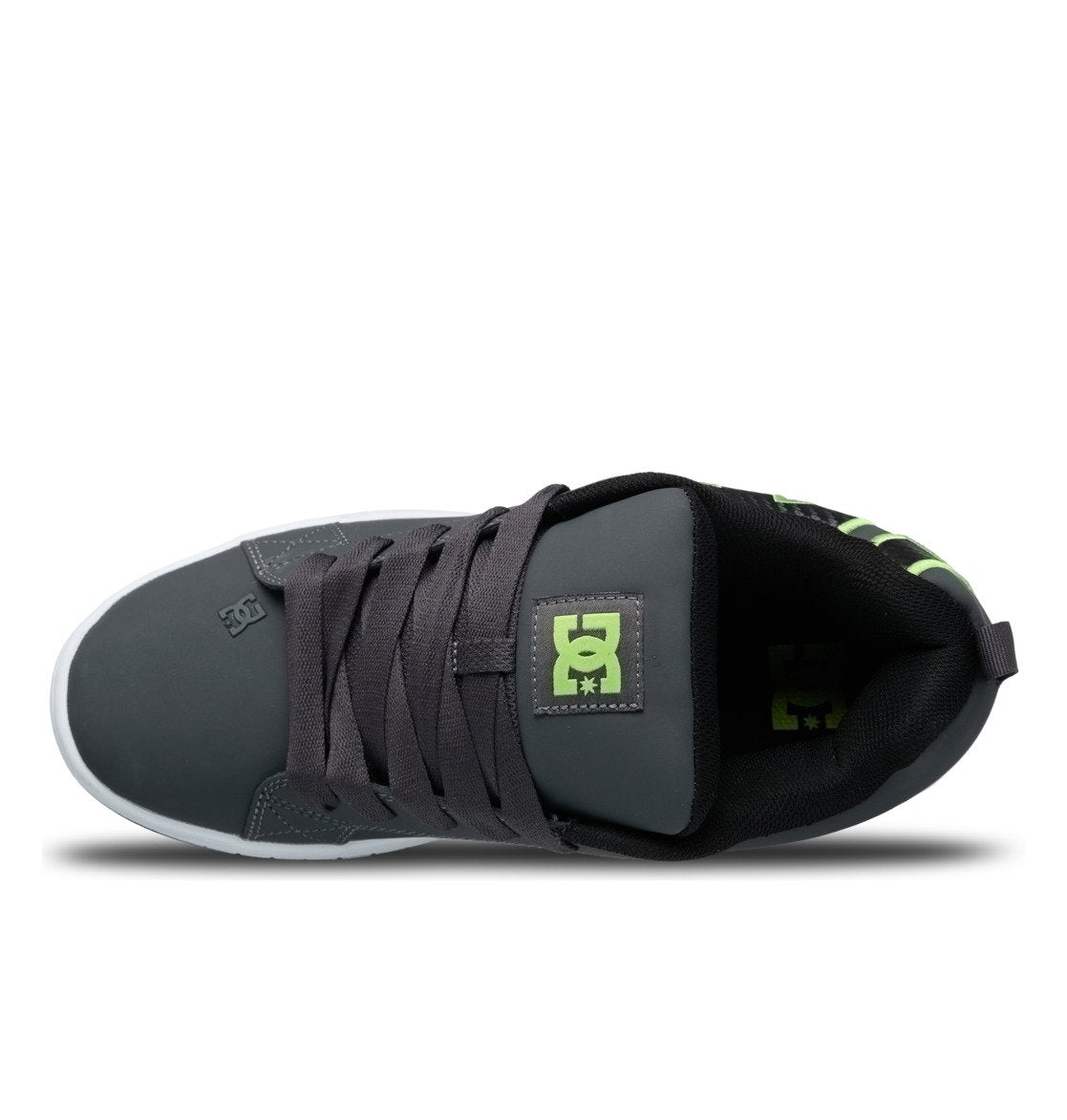 DC SHOES COURT GRAFFIK GREY BLACK GREEN TRAINERS