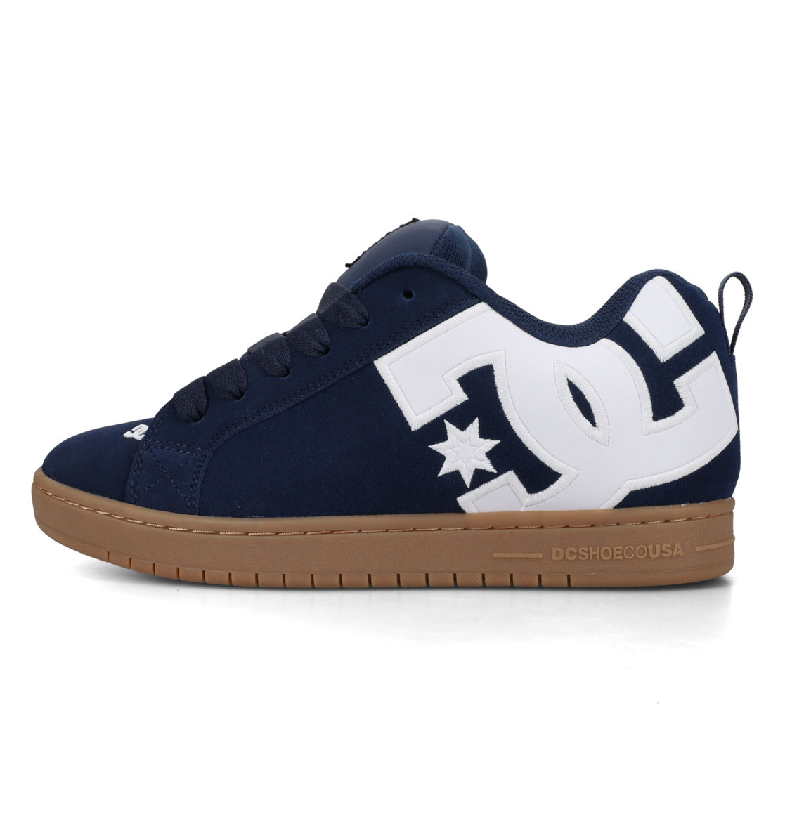 DC SHOES COURT GRAFFIK SE NAVY WHITE GUM TRAINERS