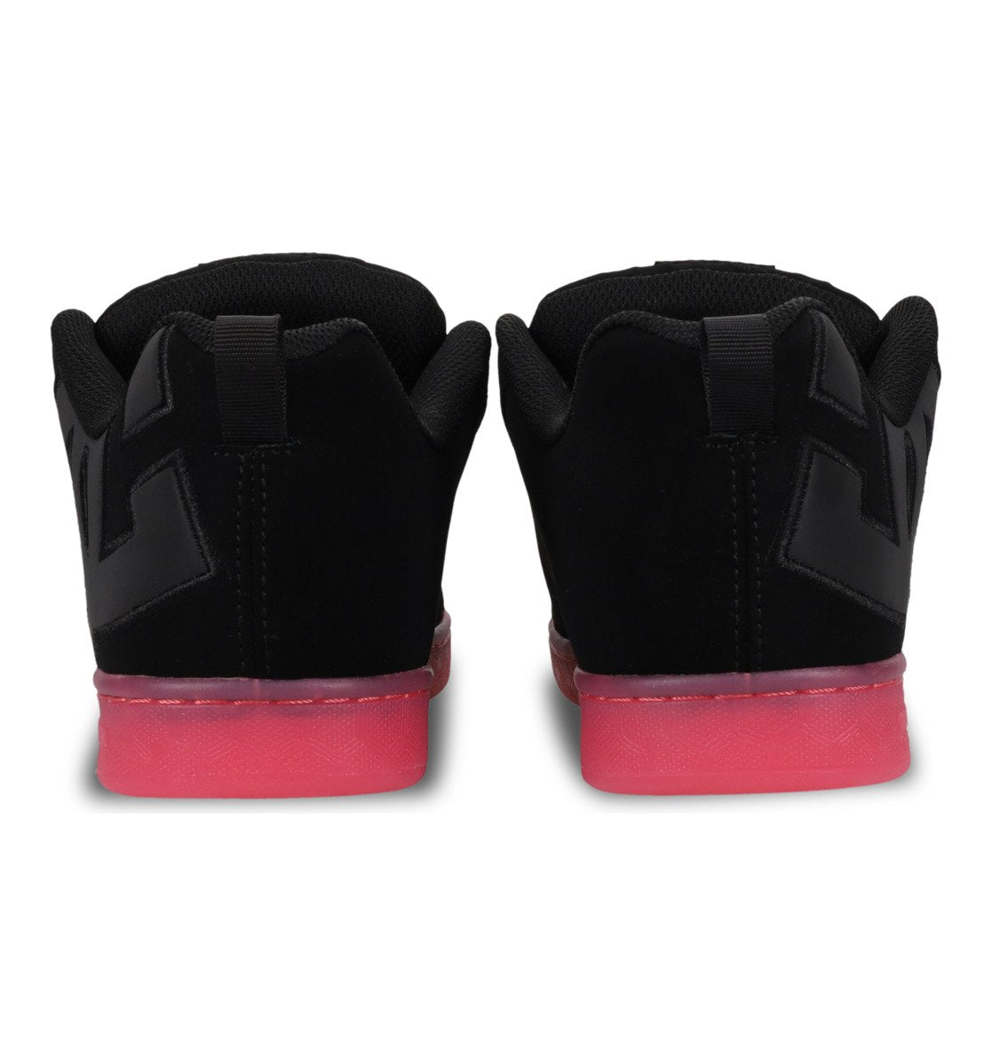 DC SHOES COURT GRAFFIK BLACK BLACK PINK LADIES TRAINERS
