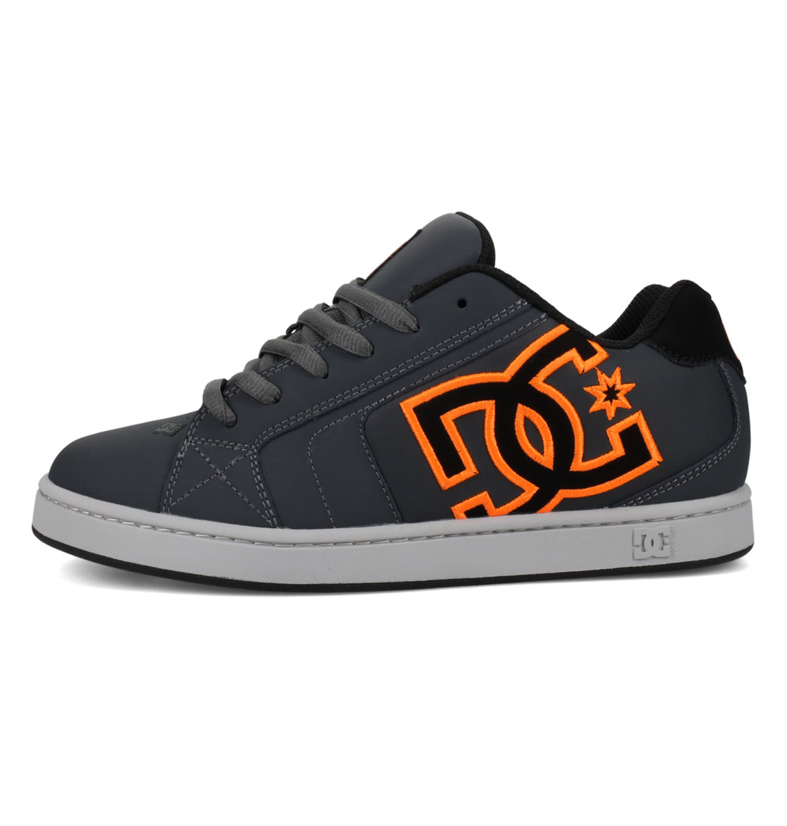 DC SHOES NET GREY BLACK ORANGE TRAINERS