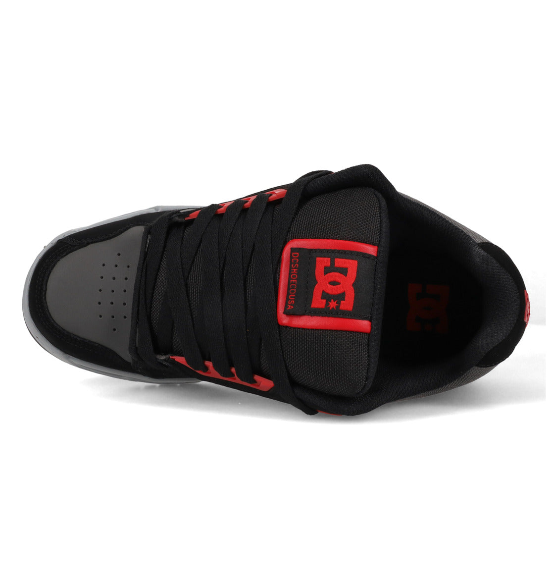 DC SHOES STAG BLACK GREY RED TRAINERS