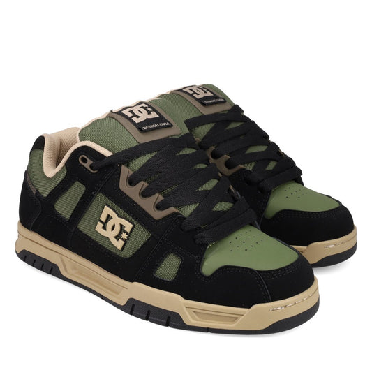 DC SHOES STAG BLACK OLIVE TRAINERS