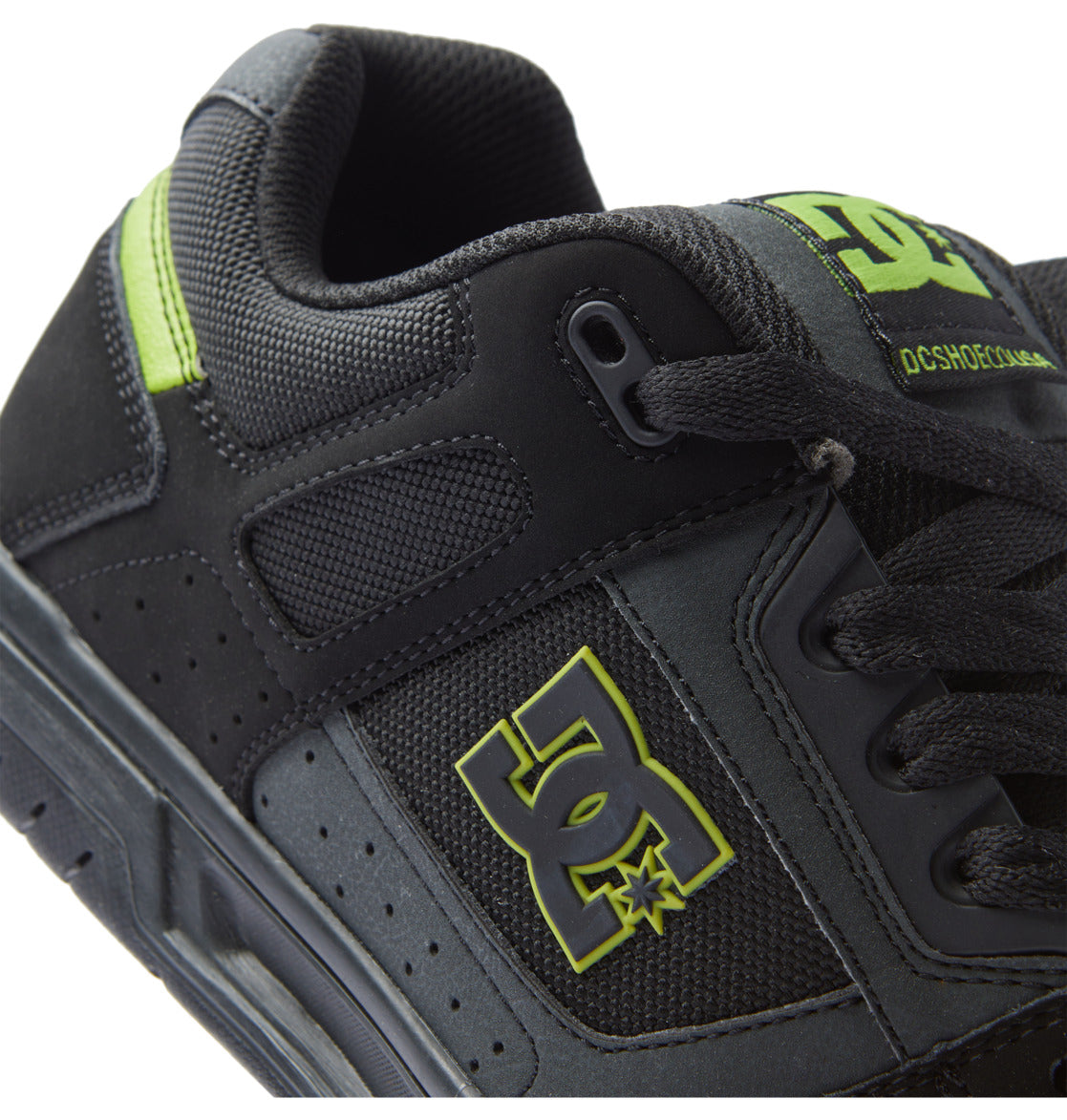 DC SHOES STAG BLACK LIME GREEN TRAINERS