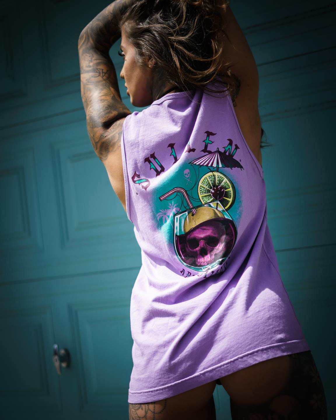 SULLEN CLOTHING DEADLY COCKTAIL ASTOR PURPLE TANK VEST (M)