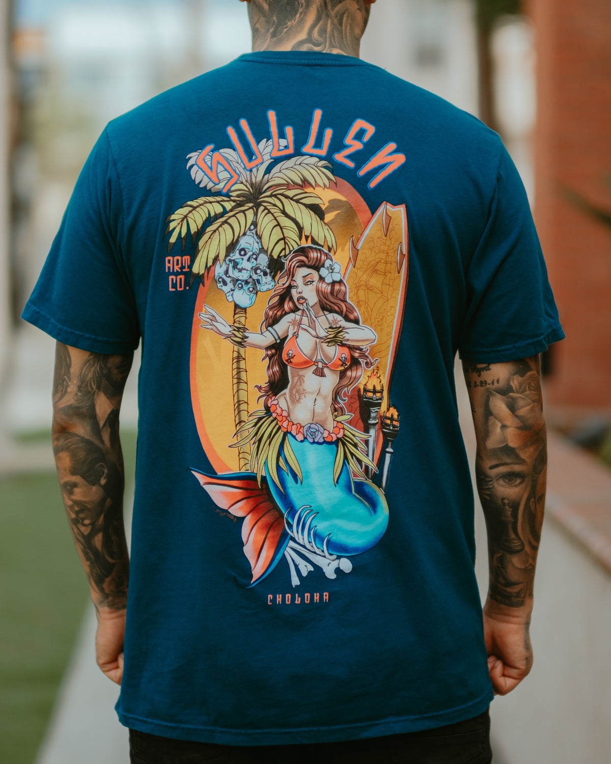 SULLEN CLOTHING MERMAID STARGAZER BLUE PREMIUM T-SHIRT