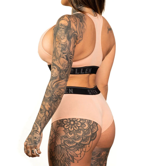 SULLEN CLOTHING BUTTERY BLUSH BRALETTE & SHORTS