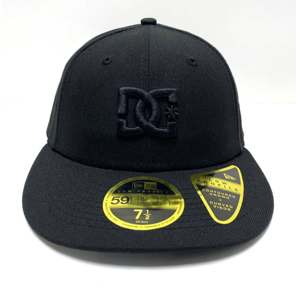 DC SHOES LO PRO NEW ERA 59/50 LOW PROFILE BLACK CAP HAT