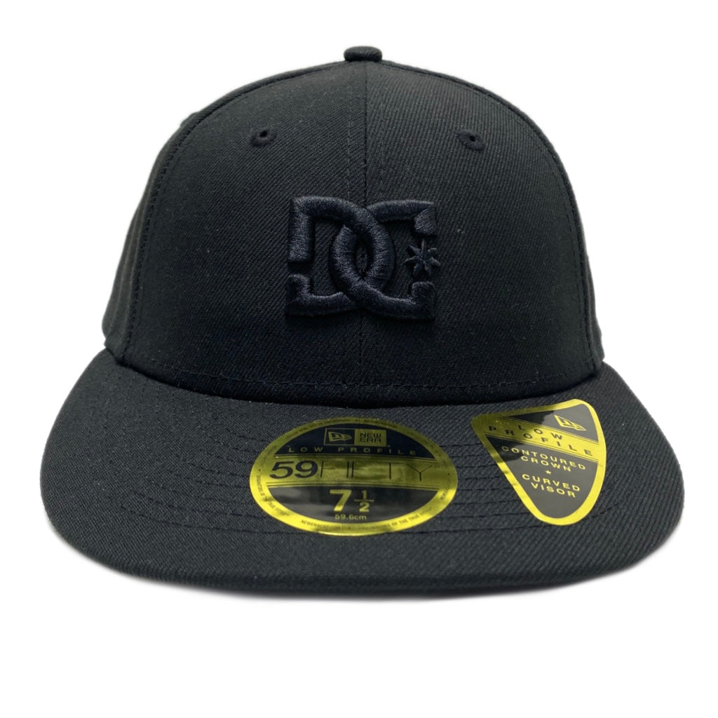 DC SHOES LO PRO NEW ERA 59/50 LOW PROFILE BLACK CAP HAT