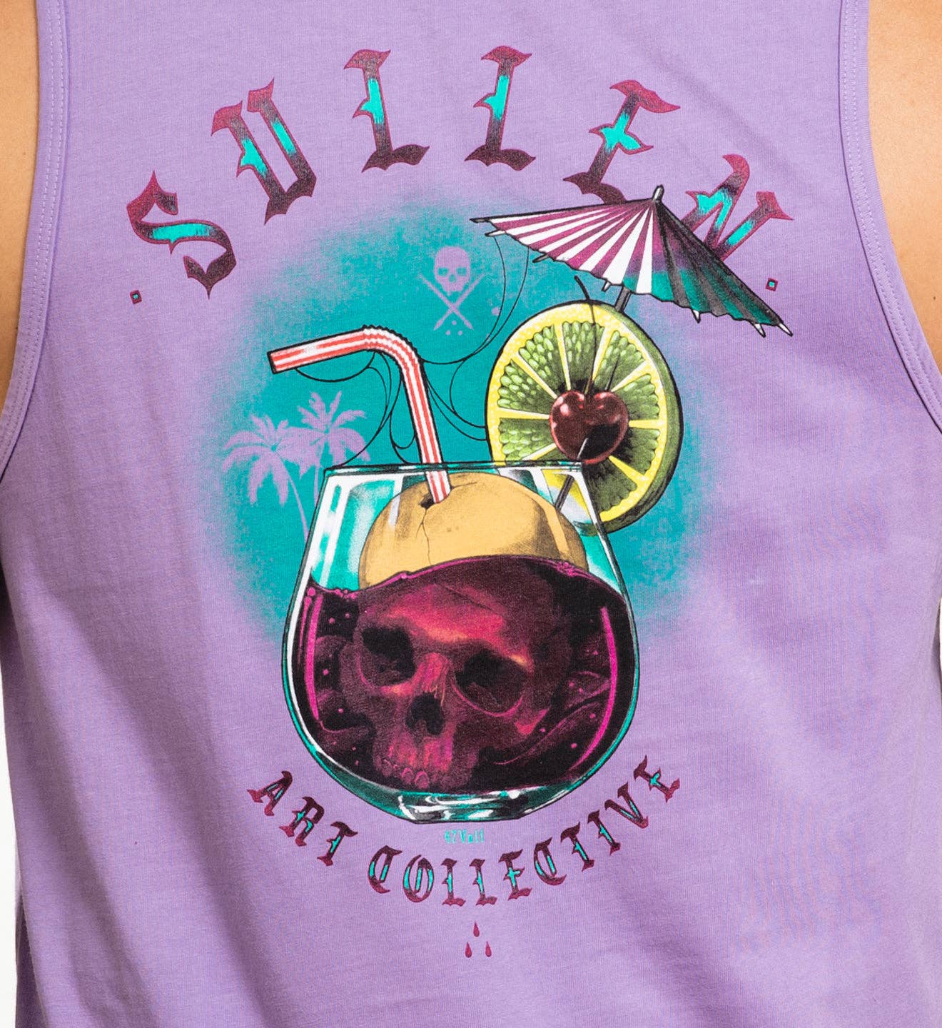 SULLEN CLOTHING DEADLY COCKTAIL ASTOR PURPLE TANK VEST (M)