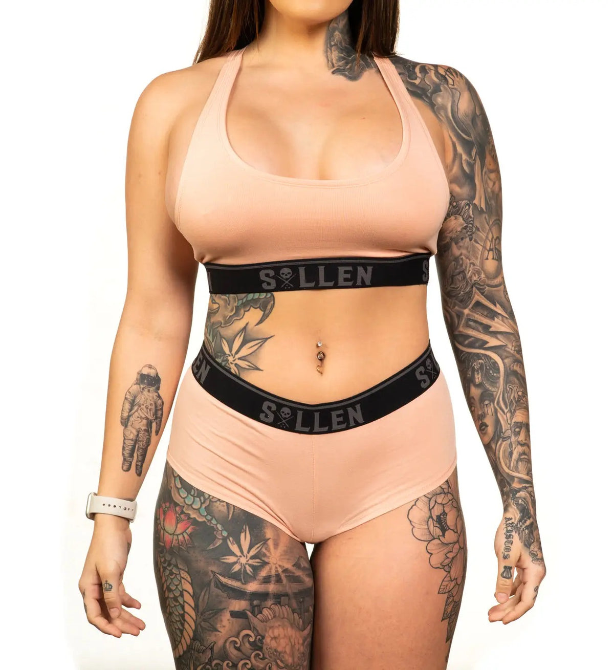 SULLEN CLOTHING BUTTERY BLUSH BRALETTE & SHORTS