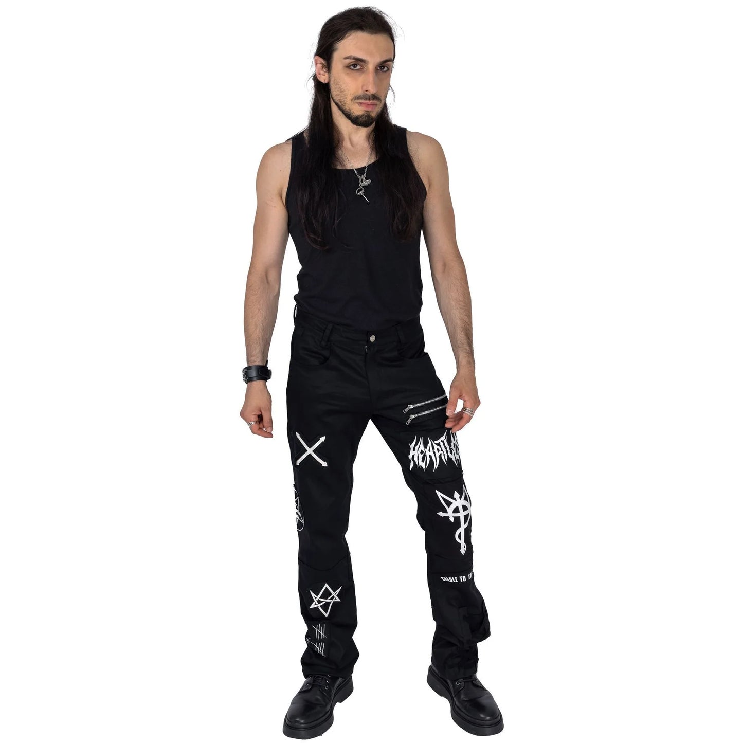 POIZEN HEARTLESS ALDEN BLACK MENS PANTS