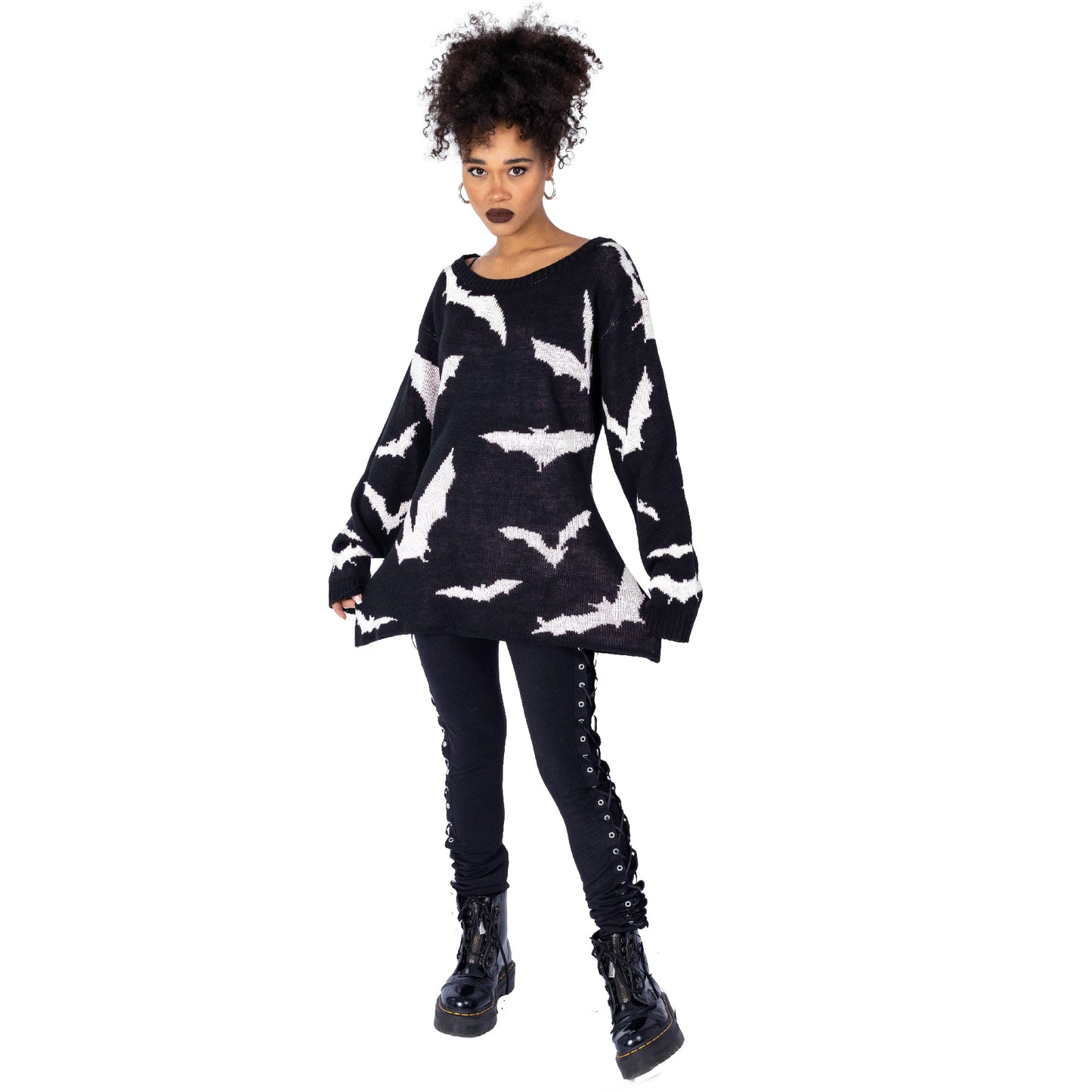 POIZEN HEARTLESS RULE THE NIGHT JUMPER WHITE BLACK