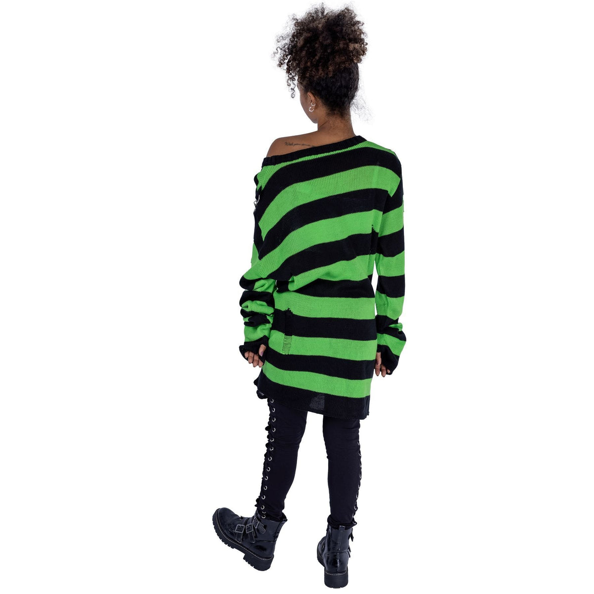 POIZEN HEARTLESS ORIANNA JUMPER BLACK GREEN