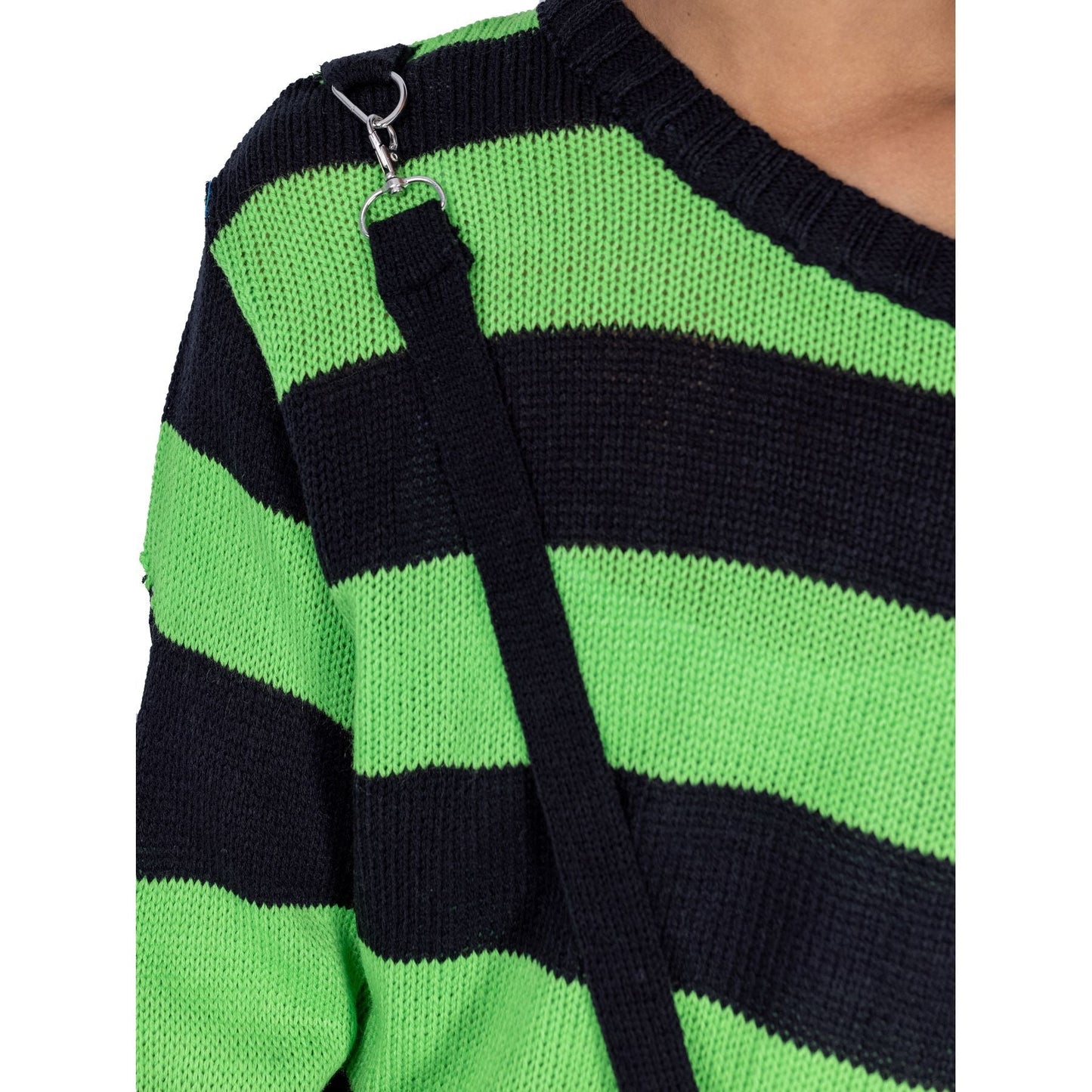 POIZEN HEARTLESS ORIANNA JUMPER BLACK GREEN