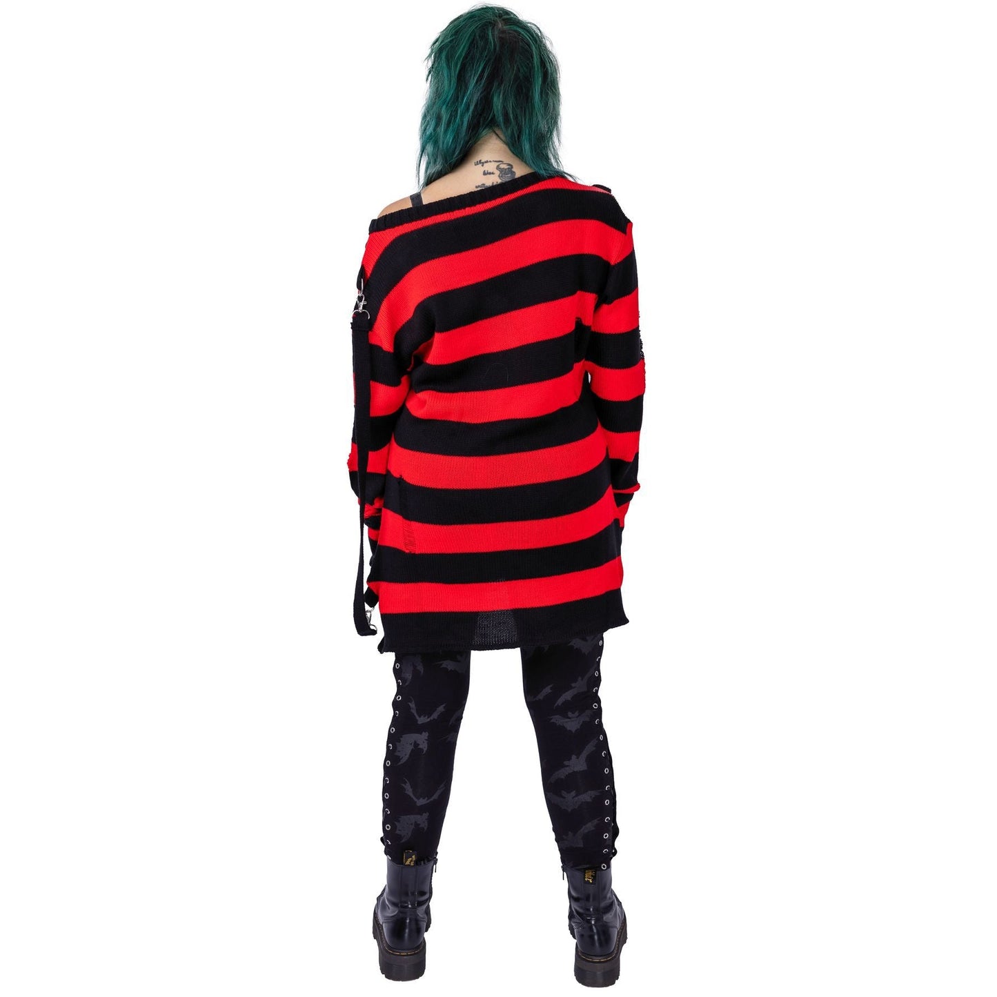 POIZEN HEARTLESS ORIANNA JUMPER BLACK RED