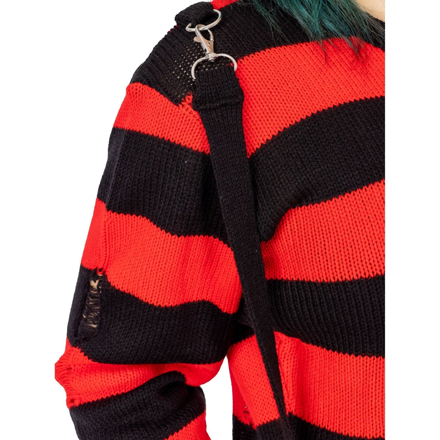 POIZEN HEARTLESS ORIANNA JUMPER BLACK RED