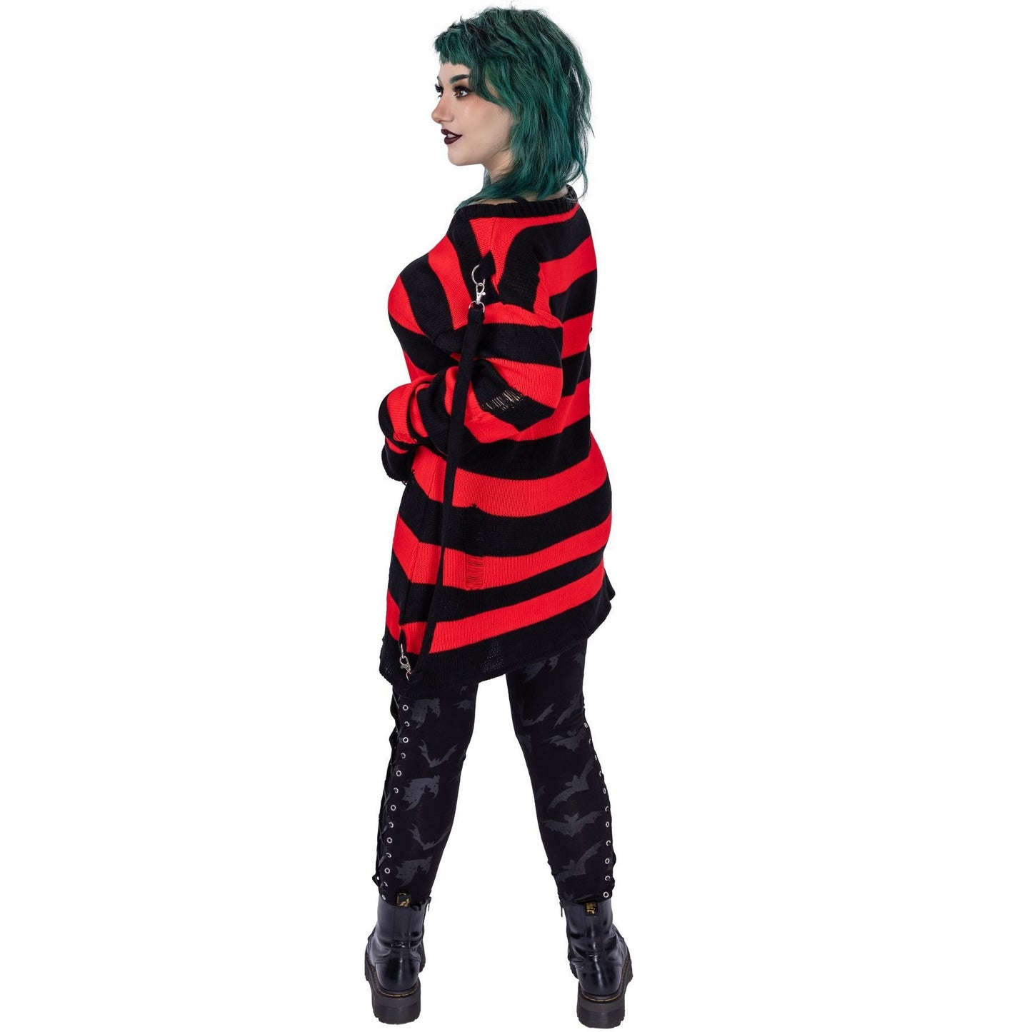 POIZEN HEARTLESS ORIANNA JUMPER BLACK RED