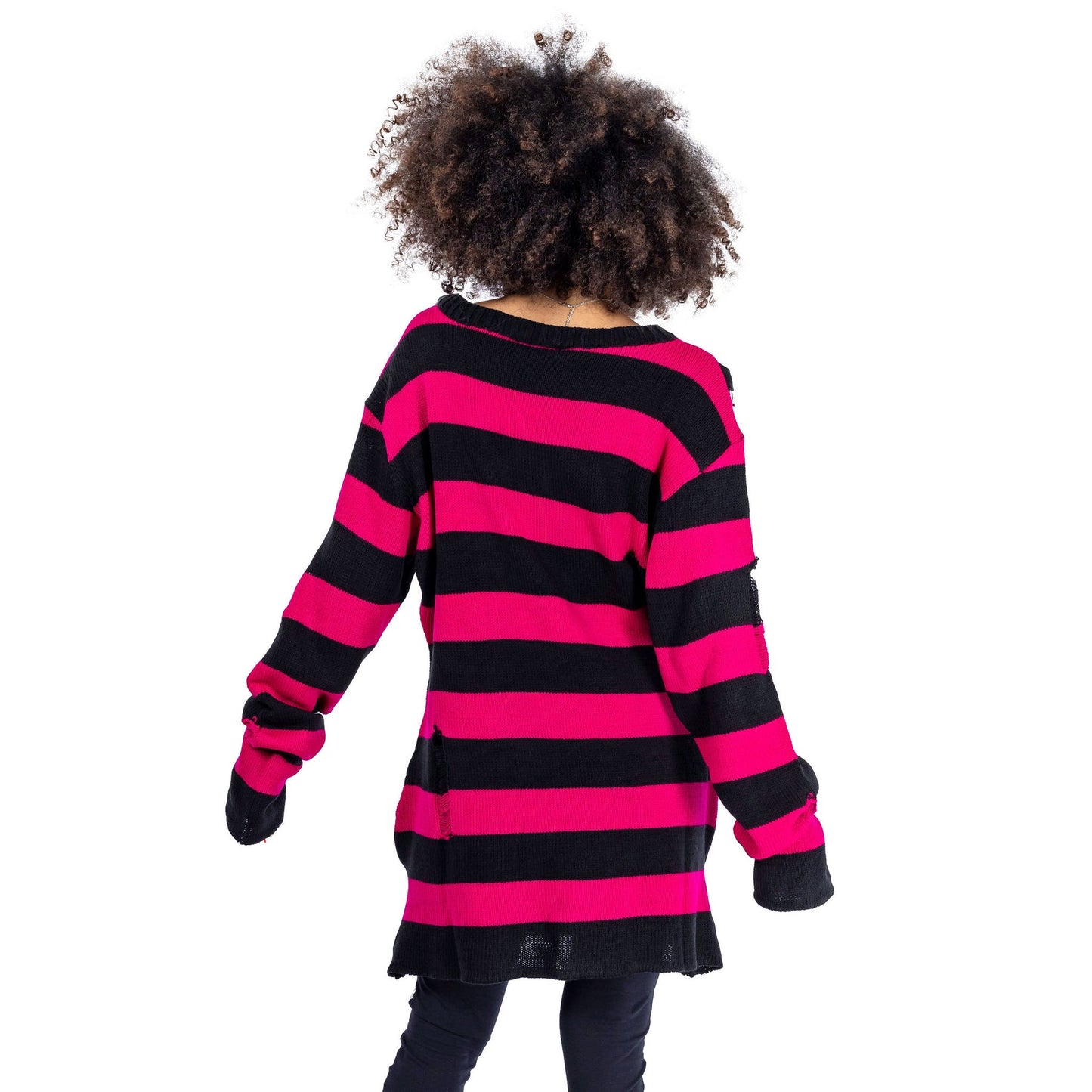 POIZEN HEARTLESS ORIANNA JUMPER BLACK DARK PINK