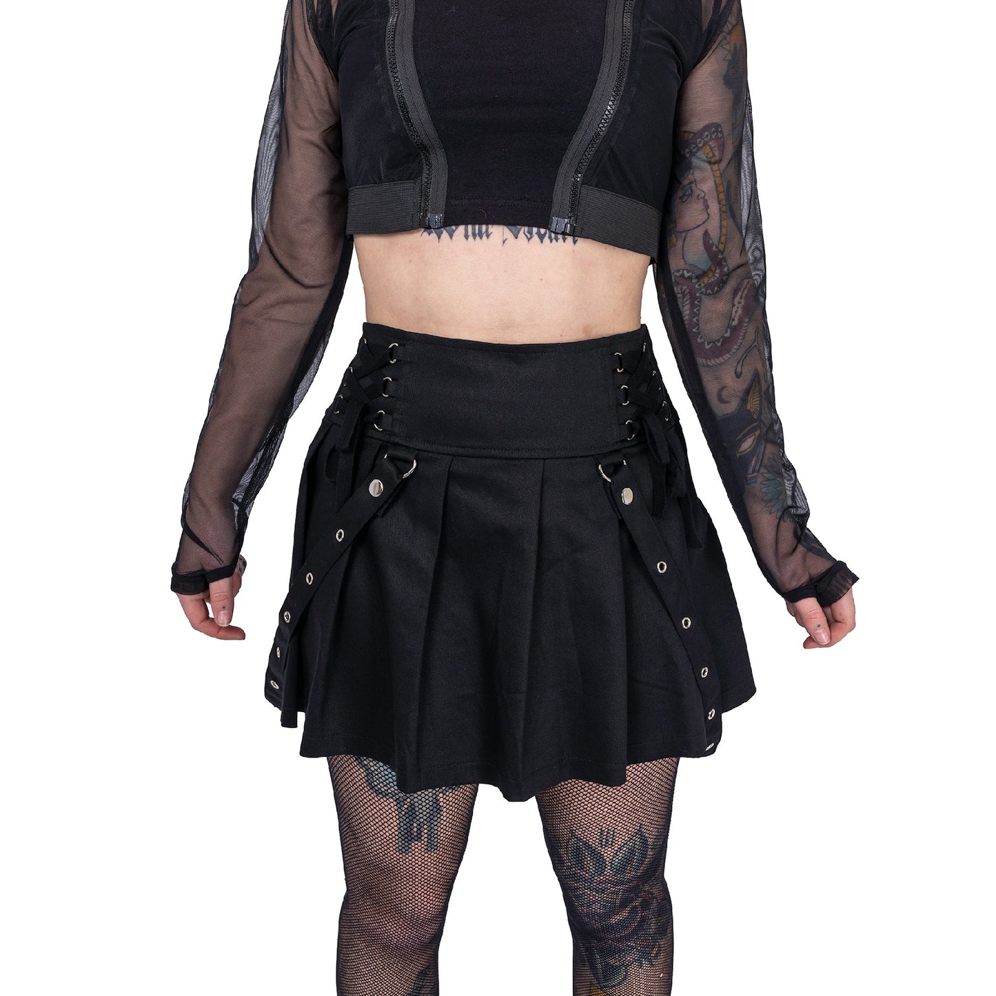 POIZEN BLACK REBELLIOUS SKIRT