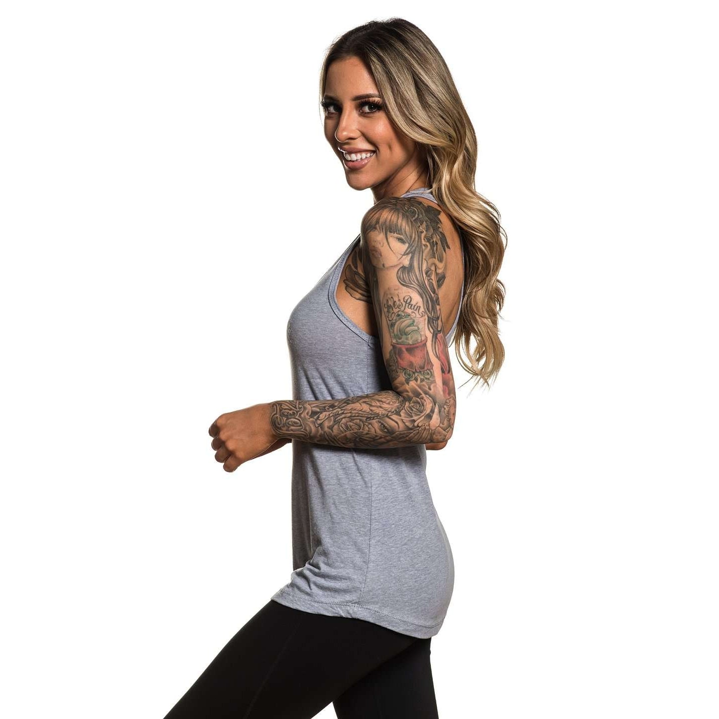 SULLEN ANGELS STANDARD ISSUE GREY TANK VEST