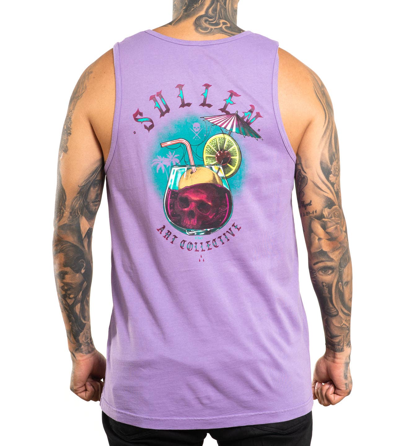 SULLEN CLOTHING DEADLY COCKTAIL ASTOR PURPLE TANK VEST (M)