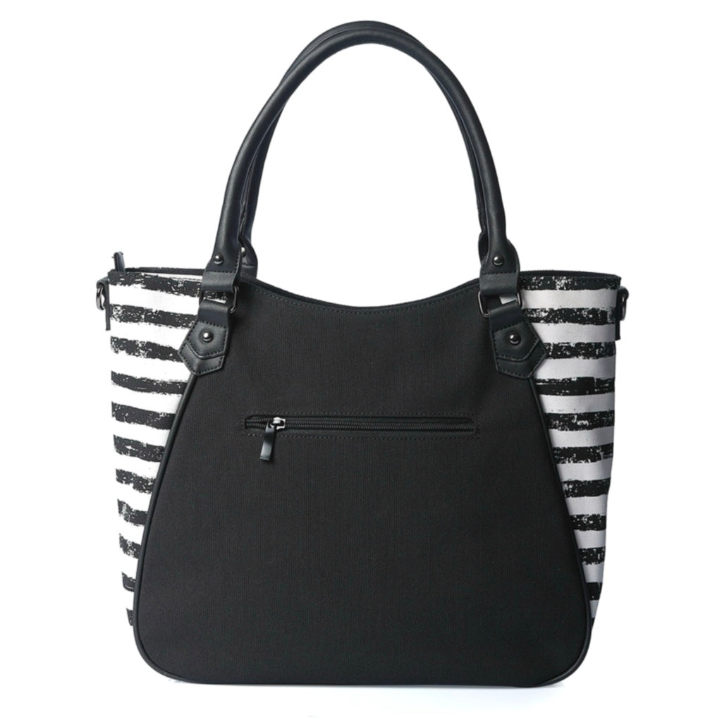 BANNED ALTERNATIVE BLACK YIN YANG MASTER TOTE BAG HANDBAG BG34352