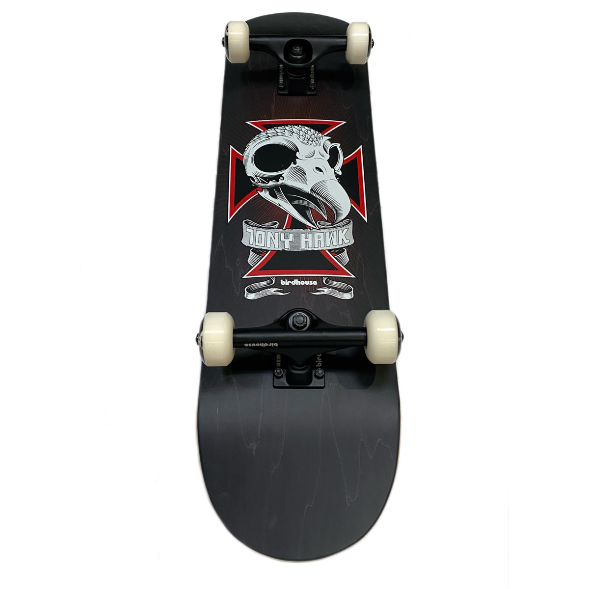 BIRDHOUSE SKULL 2 BLACK STAGE 3 SKATEBOARD COMPLETE 8.125"