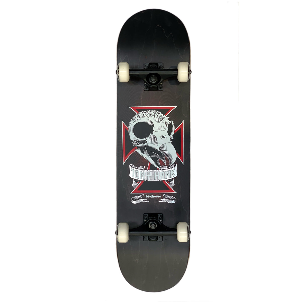 BIRDHOUSE SKULL 2 BLACK STAGE 3 SKATEBOARD COMPLETE 8.125"