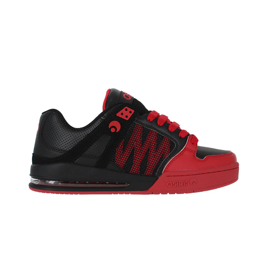 OSIRIS SHOES PIXEL BLACK RED BLACK TRAINERS