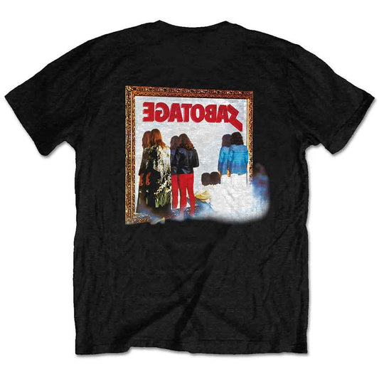 Black Sabbath Unisex T-Shirt: Sabotage (Black) (Back Print)