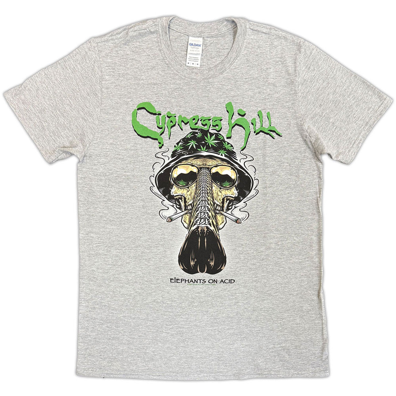 Cypress Hill Unisex T-Shirt: Skull Bucket (Grey)