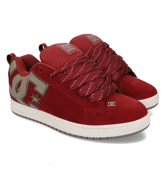 DC SHOES COURT GRAFFIK SE BRICK RED TAUPE TRAINERS
