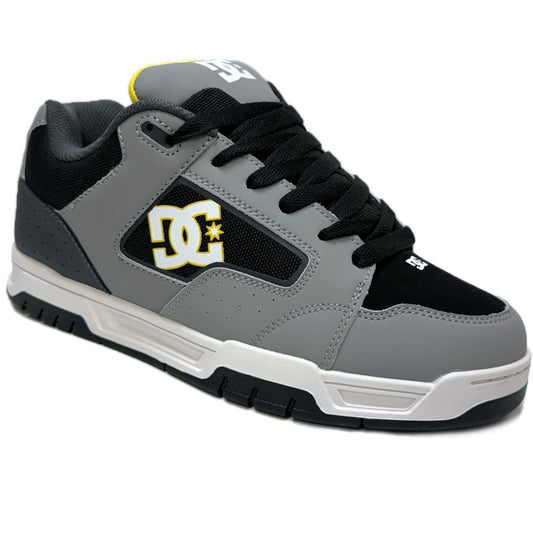 DC SHOES COILER LIGHT GREY BLACK YELLOW TRAINERS