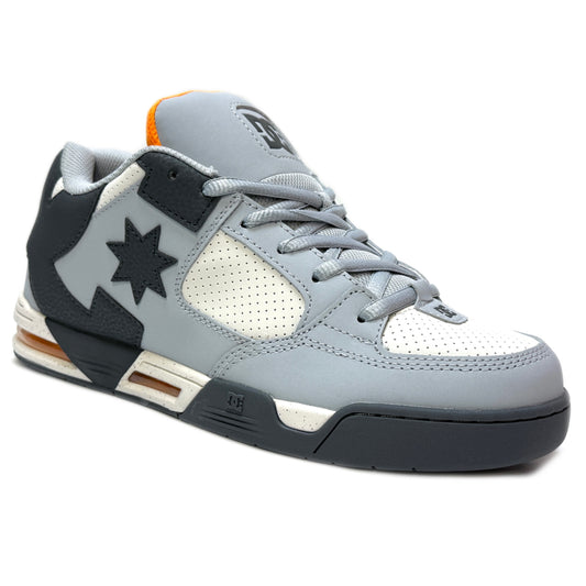DC SHOES COMMAND GREY DARK GREY ORANGE WHITE TRAINERS
