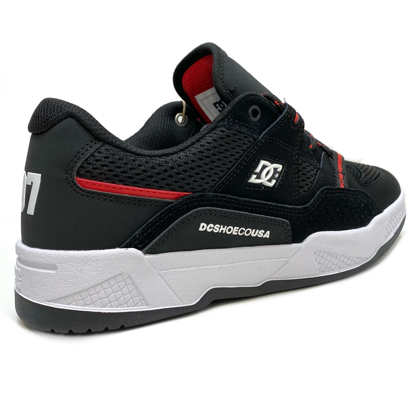 DC SHOES CONSTRUCT BLACK HOT CORAL TRAINERS
