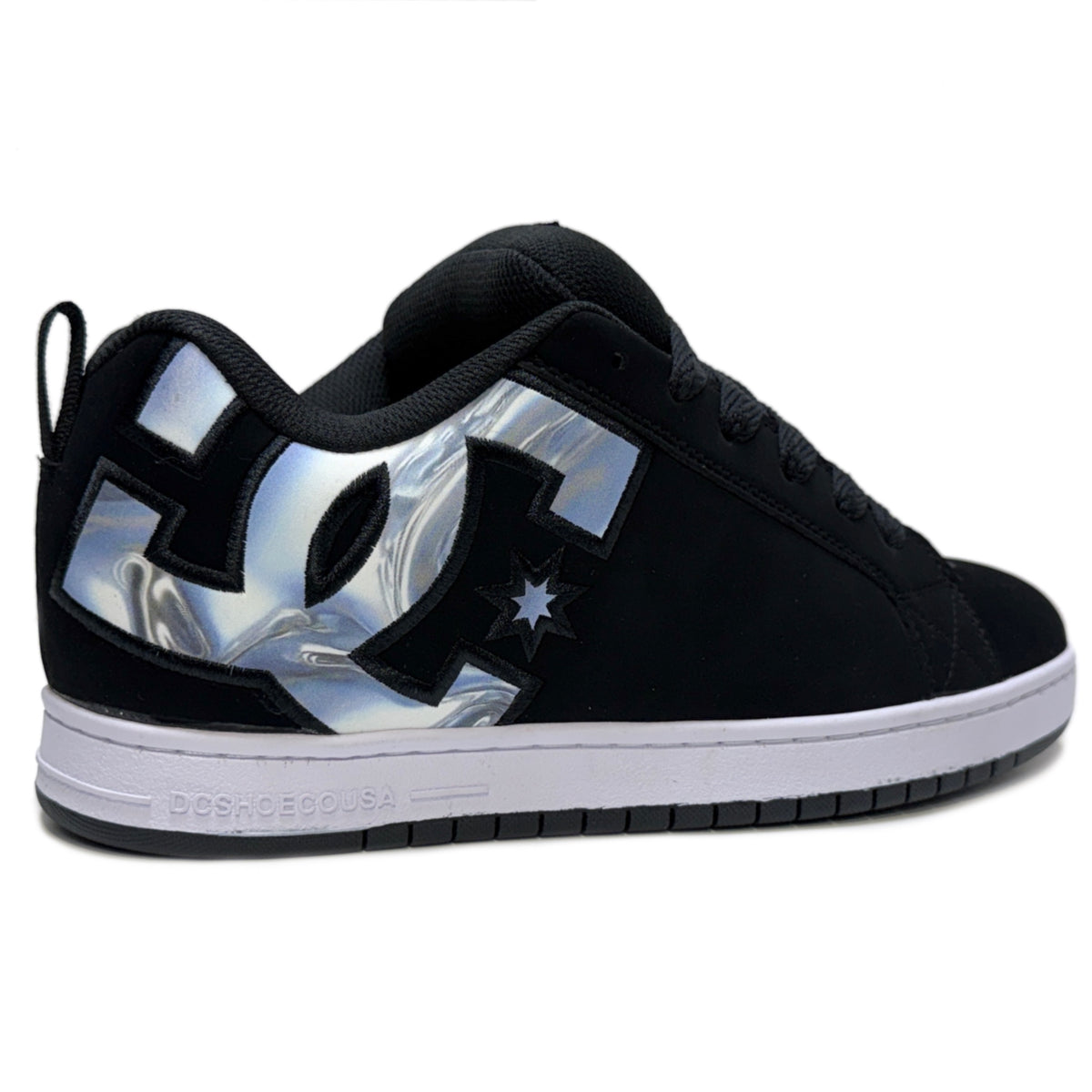 DC SHOES COURT GRAFFIK BLACK BLUE JEWEL TRAINERS