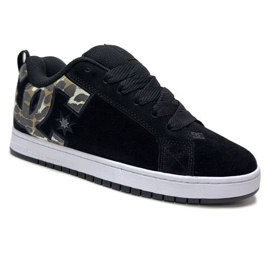 DC SHOES COURT GRAFFIK BLACK WHITE CHEETAH TRAINERS