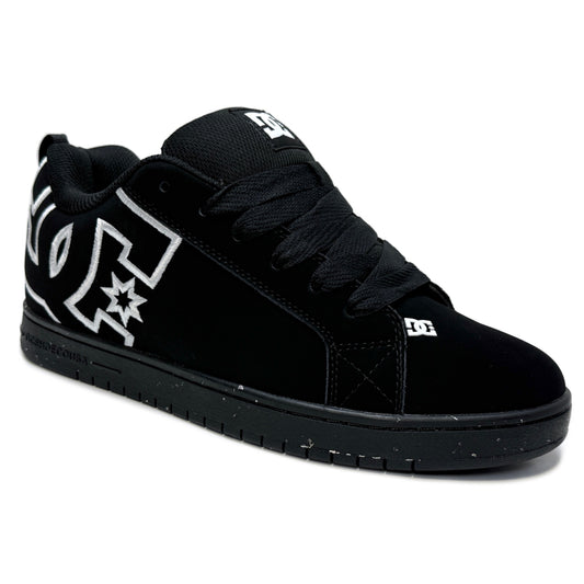 DC SHOES COURT GRAFFIK BLACK RECYCLED TRAINERS
