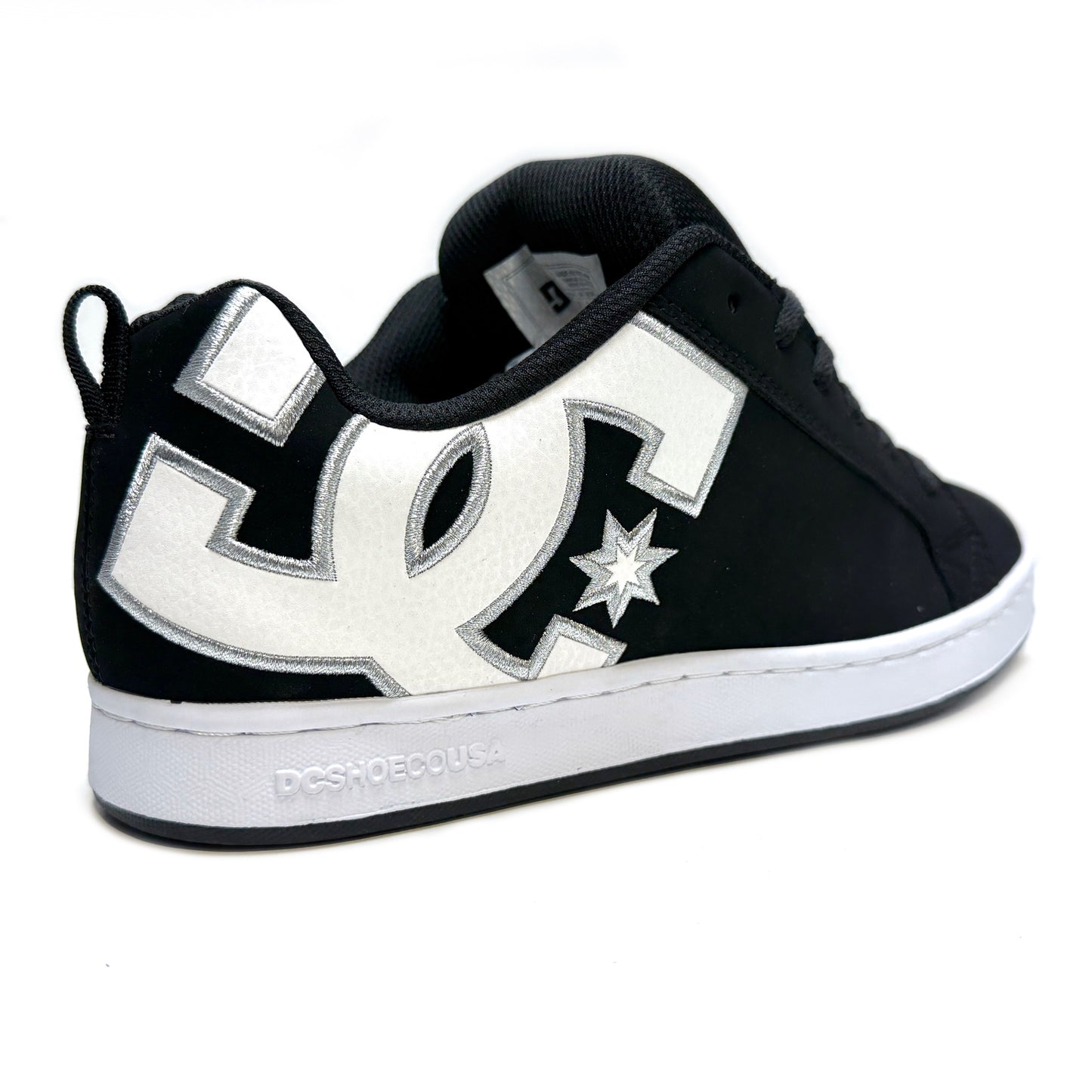 DC SHOES COURT GRAFFIK BLACK WHITE STENCIL LADIES TRAINERS