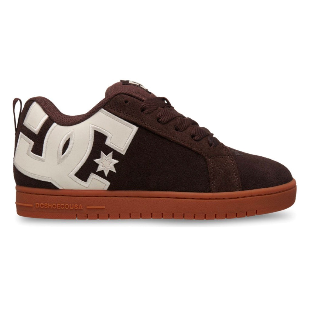 DC SHOES COURT GRAFFIK BROWN GUM TRAINERS