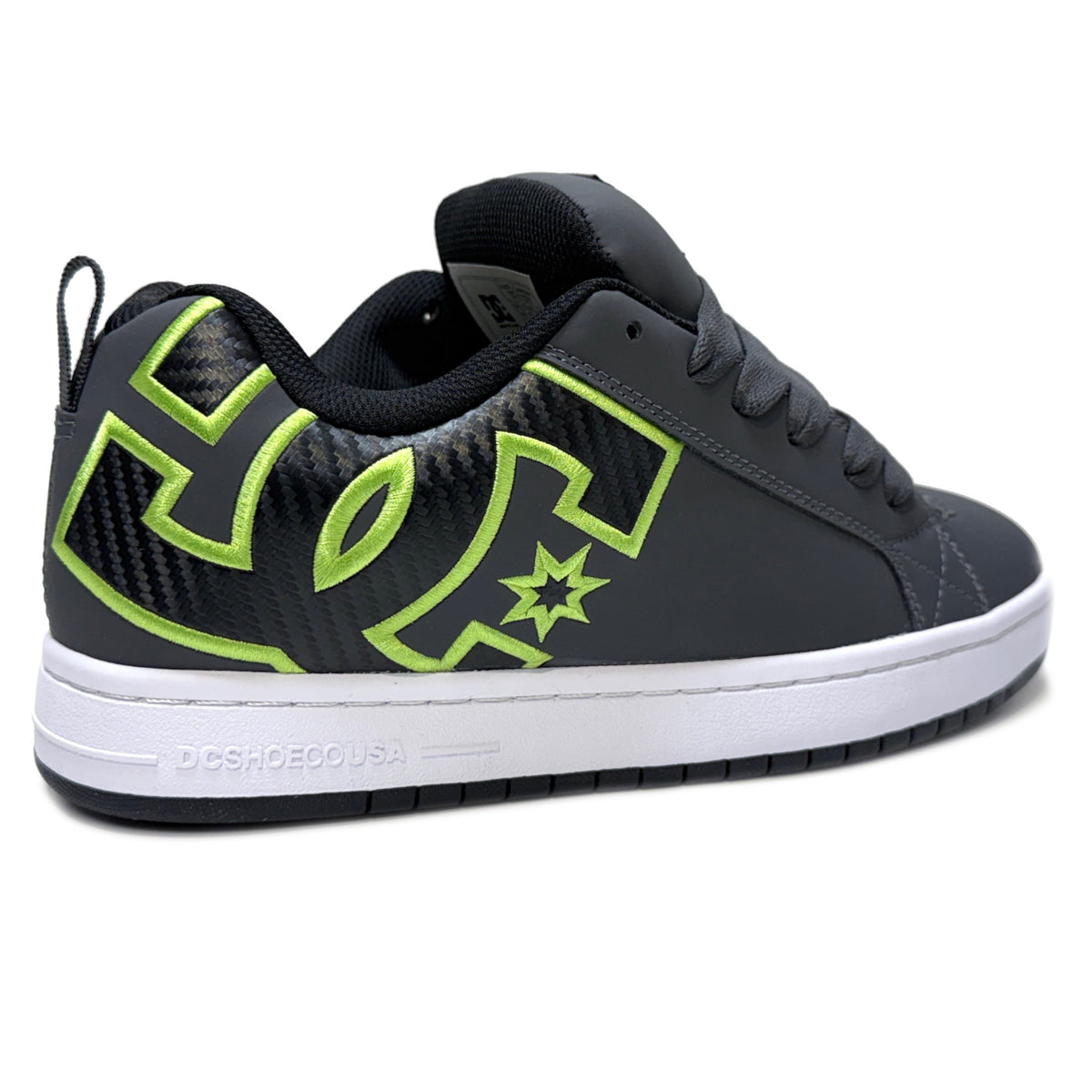 DC SHOES COURT GRAFFIK GREY BLACK GREEN TRAINERS