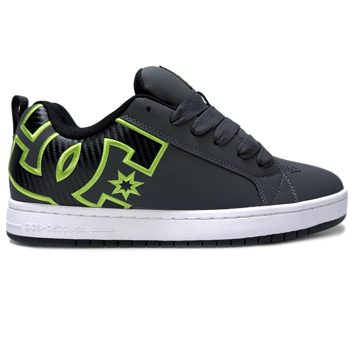 DC SHOES COURT GRAFFIK GREY BLACK GREEN TRAINERS