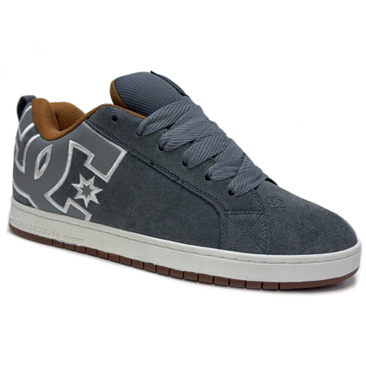DC SHOES COURT GRAFFIK GREY GUM TRAINERS