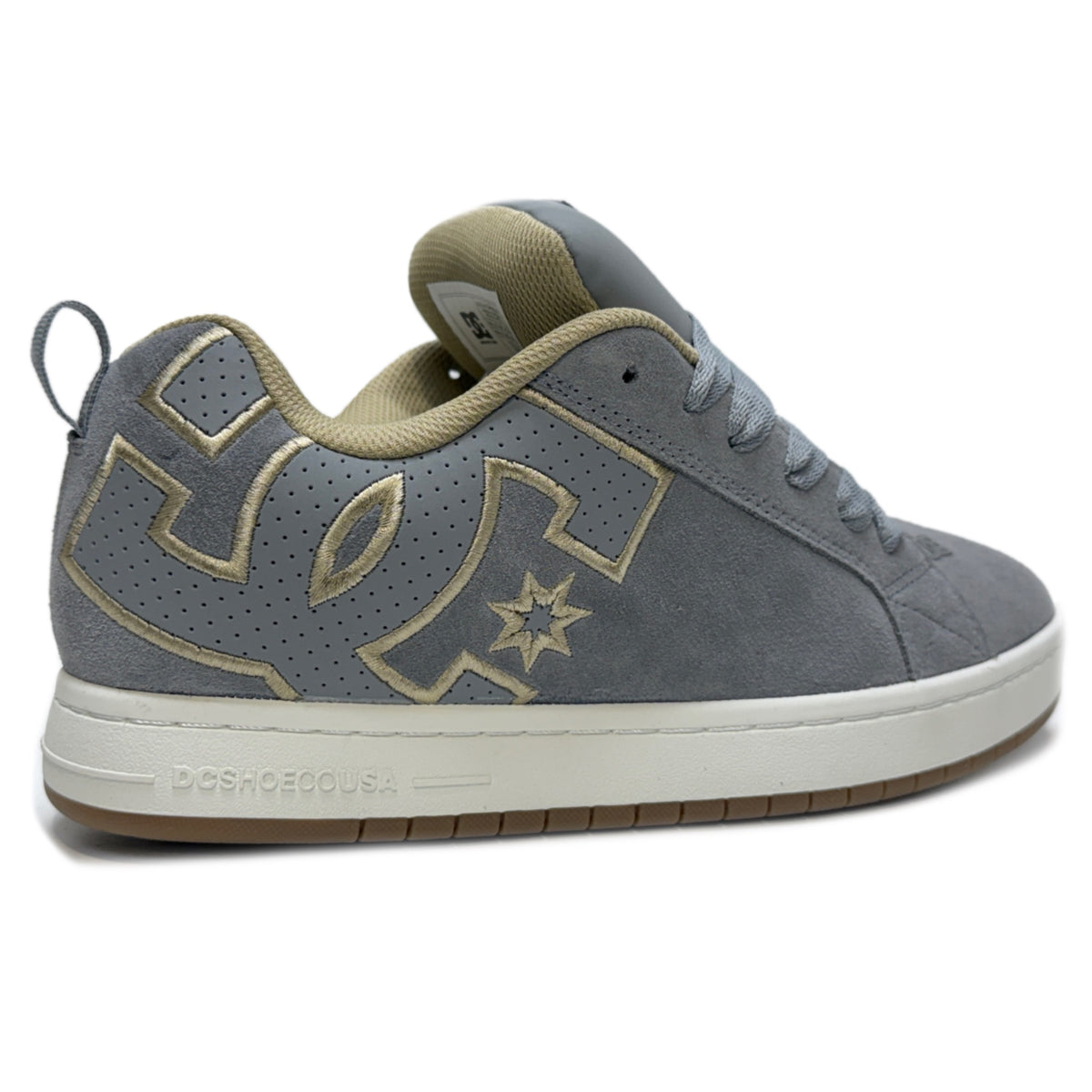 DC SHOES COURT GRAFFIK GREY TAN OFFWHITE TRAINERS
